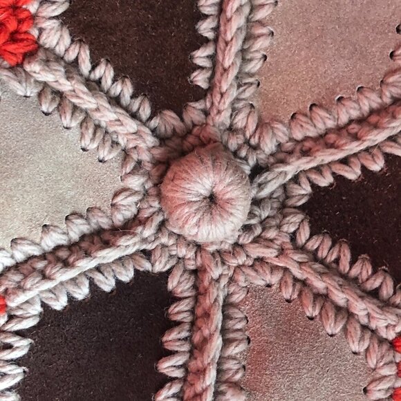 Vintage Knitali Crochet Wool Leather Newsboy Cap - Made in Italy - Picture 5 of 8